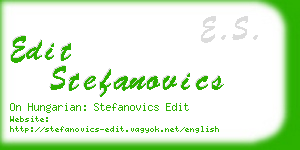 edit stefanovics business card